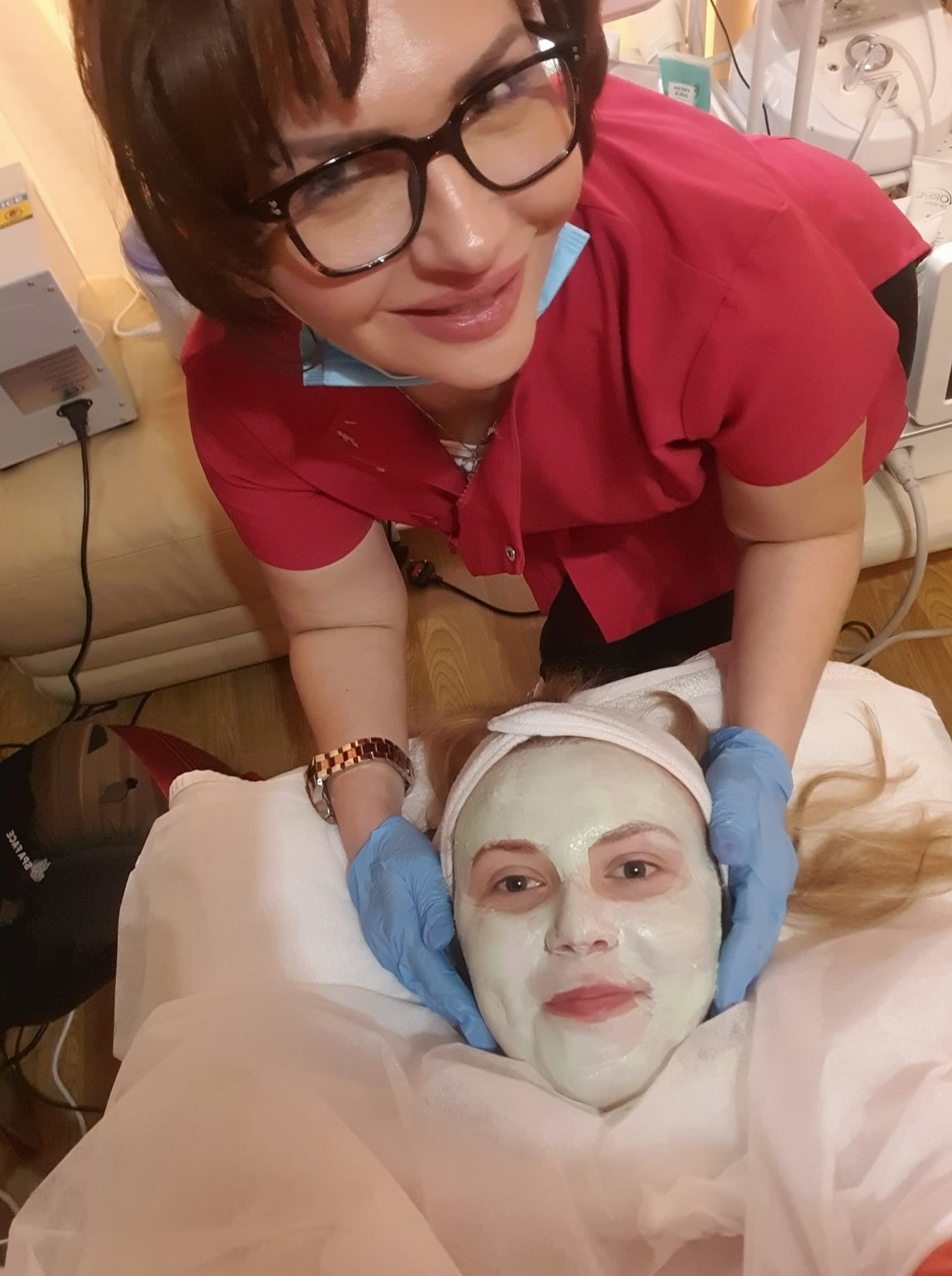 Mady caring for a client